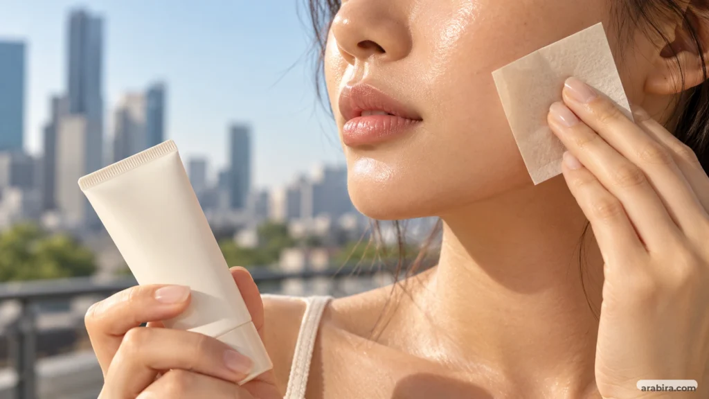 تمدید ضدآفتاب روی پوست چرب در میانه روز بدون ایجاد لایه سنگین